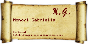 Monori Gabriella névjegykártya
